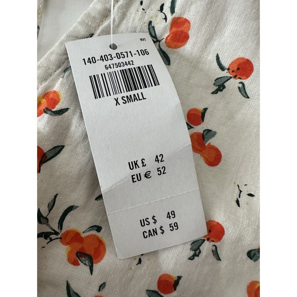 Abercrombie & Fitch Top Womens‎ XS Linen Blend Flutter Sleeve Blouse New - Picture 5 of 8